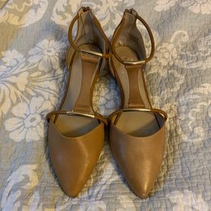 Aldo Caramel Faux Leather Flats